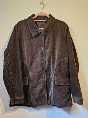 Denim & Co Brown Corduroy Jacket XL
